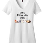 Life is Better wit a Cat T-Shirt ~ Mixed Breed Version